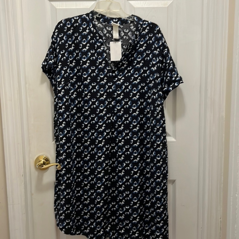 Tie dye print short kaftan